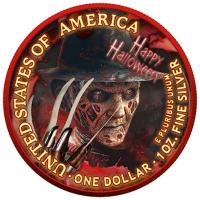 USA - 1 USD Silver Eagle: Halloween Claws of Fear 2025 - 1 Oz Silber Gilded Color