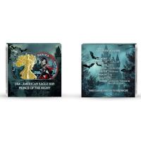 USA - 1 USD Silver Eagle: Halloween Prince of the Night 2025 - 1 Oz Silber Gilded Color Ruthenium