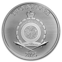 Niue 2 NZD Disney Scrooge McDuck / Dagobert Duck 2025 1 Oz Silber Rückseite