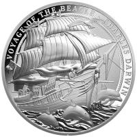 Niue - 1 NZD Charles Darwin: The Voyage of the HMS Beagle 2025 - 1 Oz Silber PP
