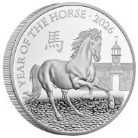 Großbritannien - 10 GBP Lunar Jahr des Pferdes 2026 - 5 Oz Silber PP