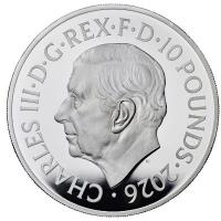 Großbritannien 10 GBP Lunar Jahr des Pferdes 2026 5 Oz Silber PP Rückseite