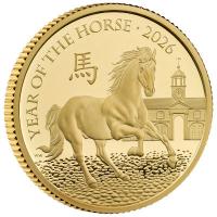 Großbritannien - 25 GBP Lunar Jahr des Pferdes 2026 - 1/4 Oz Gold PP