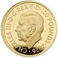 Großbritannien - 100 GBP Lunar Jahr des Pferdes 2026 - 1 Oz Gold PP