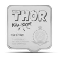 Niue 3 NZD Marvel(TM) Thor(TM) Smash Coin (4.) 2 Oz Silber PP Color Rückseite