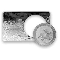 China - 10 Yuan Drache (Dragon) Coin in Bar 2025 - 3 Oz Silber
