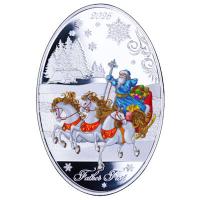 Solomon Islands - 5 Dollar Väterchen Frost 2026 - 1 Oz Silber PP Color
