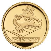 Großbritannien 0,5 GBP 90. Jubiläum Monopoly 1/40 Oz Gold PP