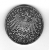 Deutsches Kaiserreich - 2 Mark Luitpold Bayern - 10g Silber
