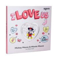 Niue - 2 NZD Disney(TM) Mickey Mouse & Minnie Mouse(TM) I Love Us 2025 - 1 Oz Silber PP Color