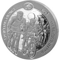 Ruanda 10 RWF Sporting Ounce(R): Cycling 2025 1/12 Oz Silber