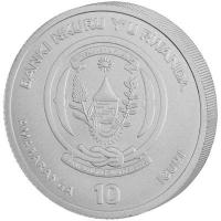 Ruanda 10 RWF Sporting Ounce(R): Cycling 2025 1/12 Oz Silber Rückseite