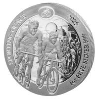 Ruanda 50 RWF Sporting Ounce(R): Cycling 2025 1 Oz Silber