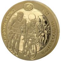 Ruanda 100 RWF Sporting Ounce(R): Cycling 2025 1/12 Oz Gold