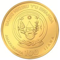 Ruanda 100 RWF Sporting Ounce(R): Cycling 2025 1/12 Oz Gold Rückseite