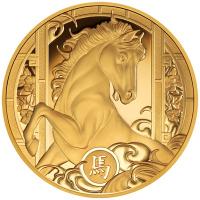 Niue - 100 NZD Lunar Serie: Pferd 2026 - 1 Oz Gold PP