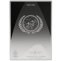 Niue 2 Dollar Star Trek(TM) Owner Manual (1.) U.S.S. Enterprise NCC-1701 1 Oz Silber PP Color Rückseite