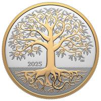 Kanada - 10 CAD Baum des Lebens 2025 - 1/2 Oz Silber PP Gilded