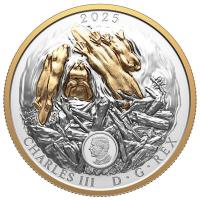 Kanada 50 CAD Der Biber 2025 Silber PP Ultra High Relief Rückseite