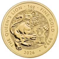 Großbritannien - 100 GBP Tudor Beasts (8.) Queen`s Lion 2026 - 1 Oz Gold