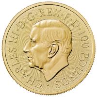 Großbritannien 100 GBP Tudor Beasts (8.) Queen`s Lion 2026 1 Oz Gold Rückseite