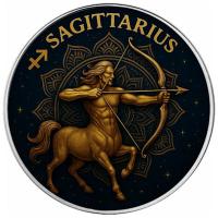 USA - 1 USD American Silver Eagle: Sternzeichen: Schütze/Sagittarius 2025 - 1 Oz Silber Color