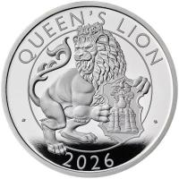 Großbritannien - 2 GBP Tudor Beasts (8.) The Queen`s Lion 2026 - 1 Oz Silber PP