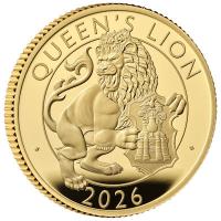 Großbritannien - 25 GBP Tudor Beasts (8.) The Queen`s Lion 2026 - 1/4 Oz Gold PP