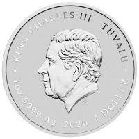 Tuvalu 1 TVD Stranger Things The Upside Down 2026 1 Oz Silber PP Color Rückseite
