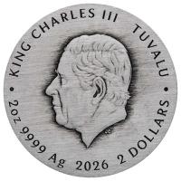 Tuvalu 2 TVD Stranger Things Villains 2026 2 Oz Silber Color AntikFinish Rückseite