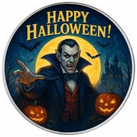 USA 1 USD American Silver Eagle: Halloween: Vampir Dracula 2025 1 Oz Silber Color