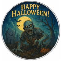 USA 1 USD American Silver Eagle: Halloween: Zombie erhebt sich aus dem Grab 2025 1 Oz Silber Color