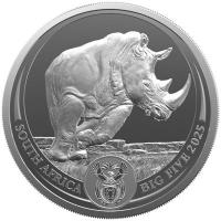 Südafrika 5 Rand Big Five III Nashorn 2025 1 Oz Silber
