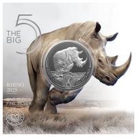 Südafrika - 5 Rand Big Five III Nashorn 2025 - 1 Oz Silber