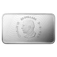 Kanada 20 CAD Dame in Weiß (Lady in White) 1 Oz Silber PP Color Rückseite