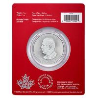 Kanada 5 CAD Treasured Maple Leaf Year of the Horse 2026 1 Oz Silber Rückseite