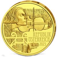 Österreich 100 Euro 125 Jahre Wiener Symphoniker 2025 1/2 Oz Gold Rückseite