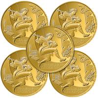 Deutschland - 100 EURO Meisterwerke (3.) Leben eines Taugenichts SATZ 2025 - 5*1/2 Oz Gold
