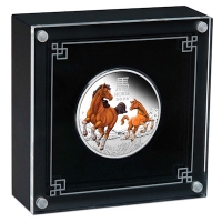 Australien - 1 AUD Lunar III Pferd 2026 - 1 Oz Silber PP Color