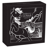 Australien - 1 AUD Lunar III Pferd 2026 - 1 Oz Silber PP Color