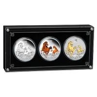 Australien - 3 AUD Lunar III Pferd Set 2026 - 3*1 Oz Silber TRIO