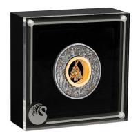 Australien - 2 AUD Santas Workshop 2025 - 2 Oz Silber Antik Finish Gilded