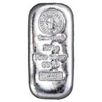 Silberbarren Argor-Heraeus Gussbarren 250g Silber Rückseite