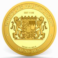 Deutschland 10 Bayernthaler Schloss Neuschwanstein 2025 1/10 Oz Gold Rückseite