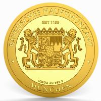 Deutschland 4 Bayernthaler Schloss Neuschwanstein 2025 1/25 Oz Gold Rückseite