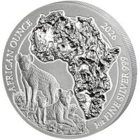Ruanda 50 RWF African Ounce Tüpfelhyäne 2026 1 Oz Silber