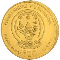 Ruanda 100 RWF African Ounce Tüpfelhyäne 2026 1/12 Oz Gold Rückseite