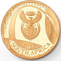 Südafrika 50 Rand The Odyssey of the Sky: Gaukler (1.) (Bateleur) 1/4 Oz Gold PP Rückseite
