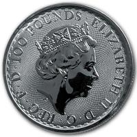 Großbritannien 100 GBP Britannia 2018 1 Oz Platin Rückseite