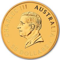 Australien 25 AUD Känguru 2026 1/4 Oz Gold Rückseite